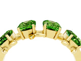 Yellow gold Four-Stone Elongated Cushion Peridot Band with Nature-Inspired Prong Setting_10