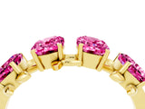 Yellow gold Four-Stone Elongated Cushion Pink Sapphire Band with Nature-Inspired Prong Setting_10