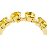Yellow gold Four-Stone Elongated Cushion Yellow Sapphire Band with Nature-Inspired Prong Setting_10