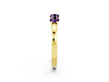 Yellow gold Four-Stone Round Amethyst Prong-Set Band_20