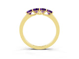 Yellow gold Four-Stone Round Amethyst Prong-Set Band_21