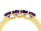 Yellow gold Four-Stone Round Amethyst Prong-Set Band_22
