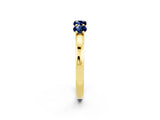 Yellow gold Four-Stone Round Blue Sapphire Prong-Set Band_20