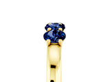 Yellow gold Four-Stone Round Blue Sapphire Prong-Set Band_23