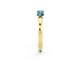 Yellow gold Four-Stone Round Blue Topaz Prong-Set Band_20