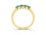 Yellow gold Four-Stone Round Blue Topaz Prong-Set Band_21