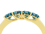 Yellow gold Four-Stone Round Blue Topaz Prong-Set Band_22