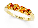 Yellow gold Four-Stone Round Citrine Prong-Set Band_19