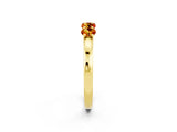 Yellow gold Four-Stone Round Citrine Prong-Set Band_20