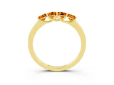 Yellow gold Four-Stone Round Citrine Prong-Set Band_21