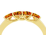 Yellow gold Four-Stone Round Citrine Prong-Set Band_22