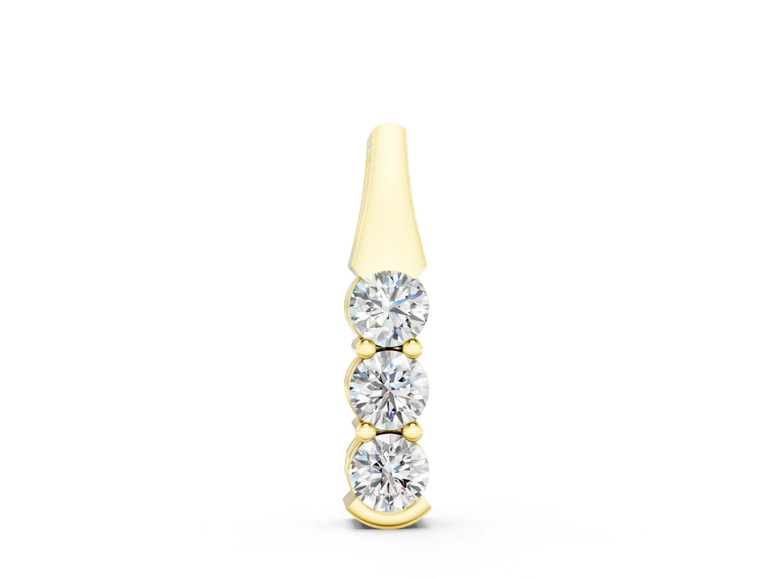 Yellow gold Four-Stone Round Diamond Channel-Set Pendant_6