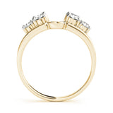 14K Yellow Gold Four-Stone Round Diamond Open Band with Prong Setting