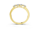 Yellow gold Four-Stone Round Diamond Prong-Set Band_41
