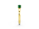 Yellow gold Four-Stone Round Emerald Prong-Set Band_20