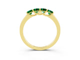 Yellow gold Four-Stone Round Emerald Prong-Set Band_21