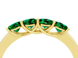 Yellow gold Four-Stone Round Emerald Prong-Set Band_22