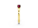 Yellow gold Four-Stone Round Garnet Prong-Set Band_20