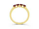 Yellow gold Four-Stone Round Garnet Prong-Set Band_21