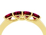 Yellow gold Four-Stone Round Garnet Prong-Set Band_22