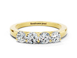 Yellow gold Four-Stone Round Moissanite Prong-Set Band_18
