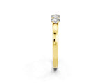 Yellow gold Four-Stone Round Moissanite Prong-Set Band_20
