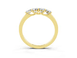 Yellow gold Four-Stone Round Moissanite Prong-Set Band_21