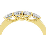 Yellow gold Four-Stone Round Moissanite Prong-Set Band_22