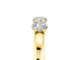 Yellow gold Four-Stone Round Moissanite Prong-Set Band_23