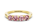 Yellow gold Four-Stone Round Morganite Prong-Set Band_18