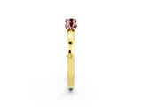 Yellow gold Four-Stone Round Morganite Prong-Set Band_20