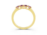 Yellow gold Four-Stone Round Morganite Prong-Set Band_21
