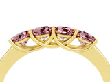 Yellow gold Four-Stone Round Morganite Prong-Set Band_22