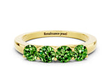 Yellow gold Four-Stone Round Peridot Prong-Set Band_18
