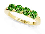 Yellow gold Four-Stone Round Peridot Prong-Set Band_19
