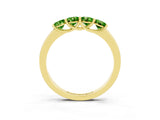 Yellow gold Four-Stone Round Peridot Prong-Set Band_21