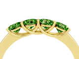 Yellow gold Four-Stone Round Peridot Prong-Set Band_22