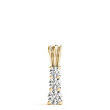 Yellow gold Four-Stone Round Prong-Set Diamond Pendant 1