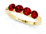 Yellow gold Four-Stone Round Ruby Prong-Set Band_19