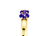 Yellow gold Four-Stone Round Tanzanite Prong-Set Band_23