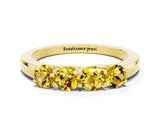 Yellow gold Four-Stone Round Yellow Sapphire Prong-Set Band_18