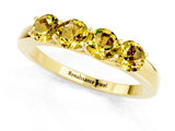 Yellow gold Four-Stone Round Yellow Sapphire Prong-Set Band_19