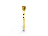 Yellow gold Four-Stone Round Yellow Sapphire Prong-Set Band_20