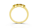 Yellow gold Four-Stone Round Yellow Sapphire Prong-Set Band_21