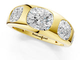 Yellow gold Graduated Cushion Diamond Five-Stone Mens Band_1