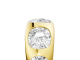 Yellow gold Graduated Cushion Diamond Five-Stone Mens Band_5