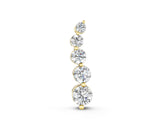 Yellow gold Graduated Round Diamond Prong Set Pendant_6