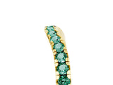 Yellow gold Green Sapphire Pavé Curved Wedding Band_11