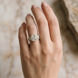 Yellow gold Halo Princess Cut Split Shank Diamond Ring with Four-Prong Setting_3