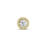 Yellow gold Halo Round Diamond Four-Prong Pendant_11